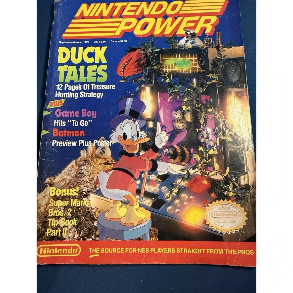Nintendo Power Magazine Duck Tales September October 1989 with‎ Inserts